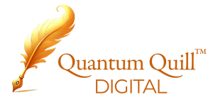 Quivara - Quantum Quill Digital's Mascot - Horizontal Logo